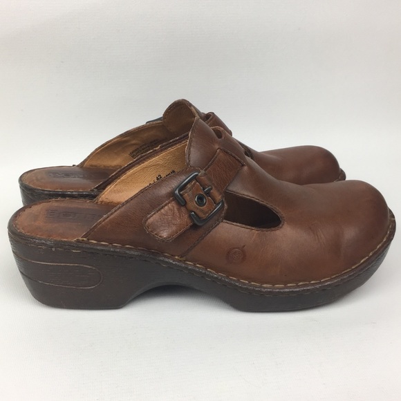 Born Shoes Brn Leather Mules Comfort Womens Shoes 42 Poshmark